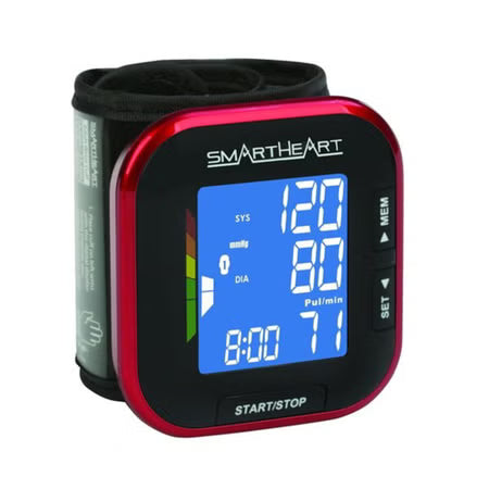 Digital Blood Pressure Monitor Smartheart Adult Cuff Wrist 5.5 X 7.6 Inch Mobile (EA)