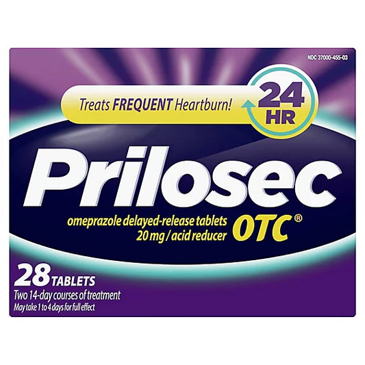 Prilosec OTC Omeprazole Acid Reducer Tablets for Heartburn, 28 ct.
