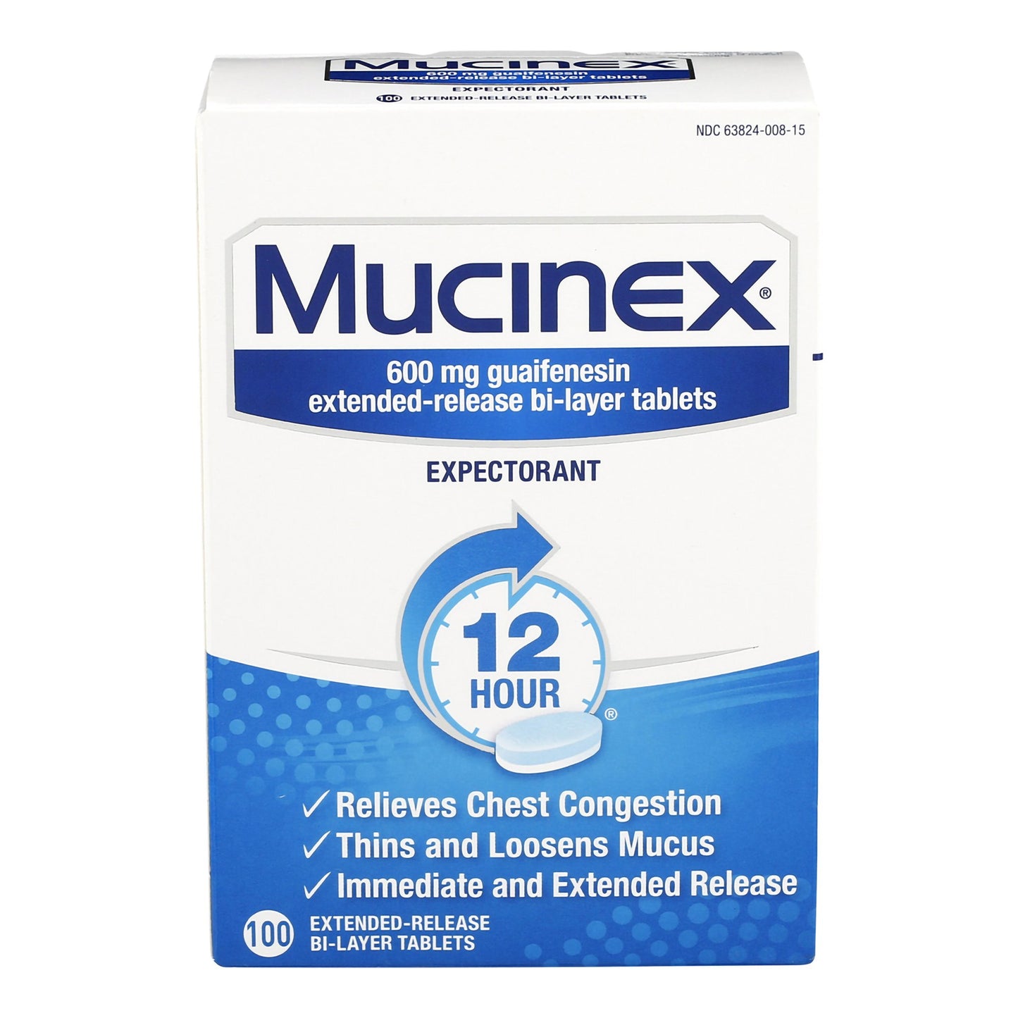 Mucinex 12-HR Chest Congestion Expectorant Extended Release Tablets