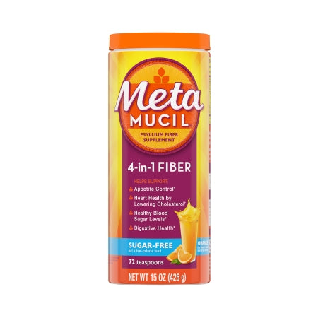 Metamucil Psyllium Fiber Supplement Sugar Free Powder, Orange