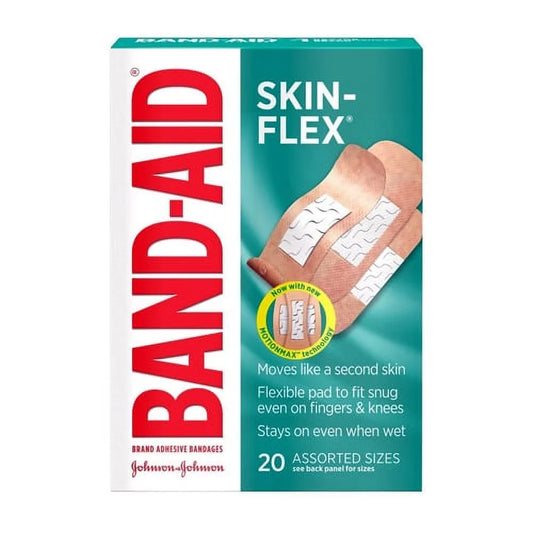 Band-Aid Skin-Flex Plastic Bandages, Assorted, 20 ct.