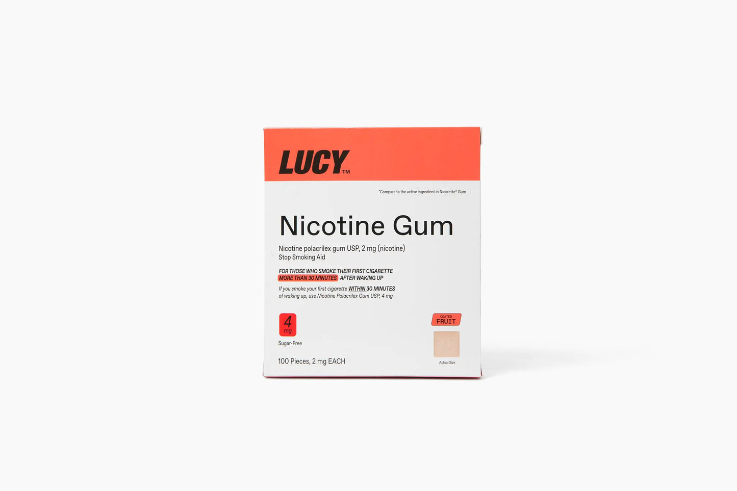 Lucy Nicotine Replacement Therapy, Quit Gum, 100 ct.