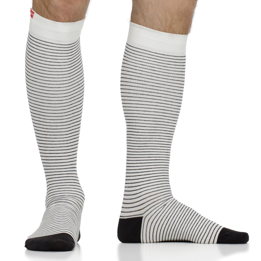 VIM & VIGR Pinstripe Cotton Compression Socks, 30-40 mmHg