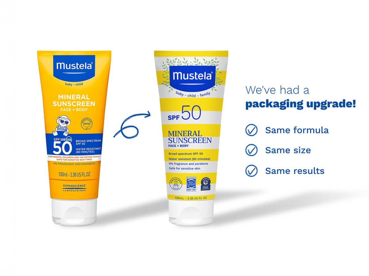 Mustela Baby SPF 50 Mineral Sunscreen Lotion, 3.38 oz.