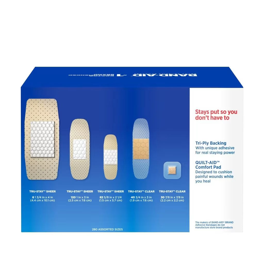 Band-Aid® Adhesive Bandages, Assorted Family Pack, 280 ct