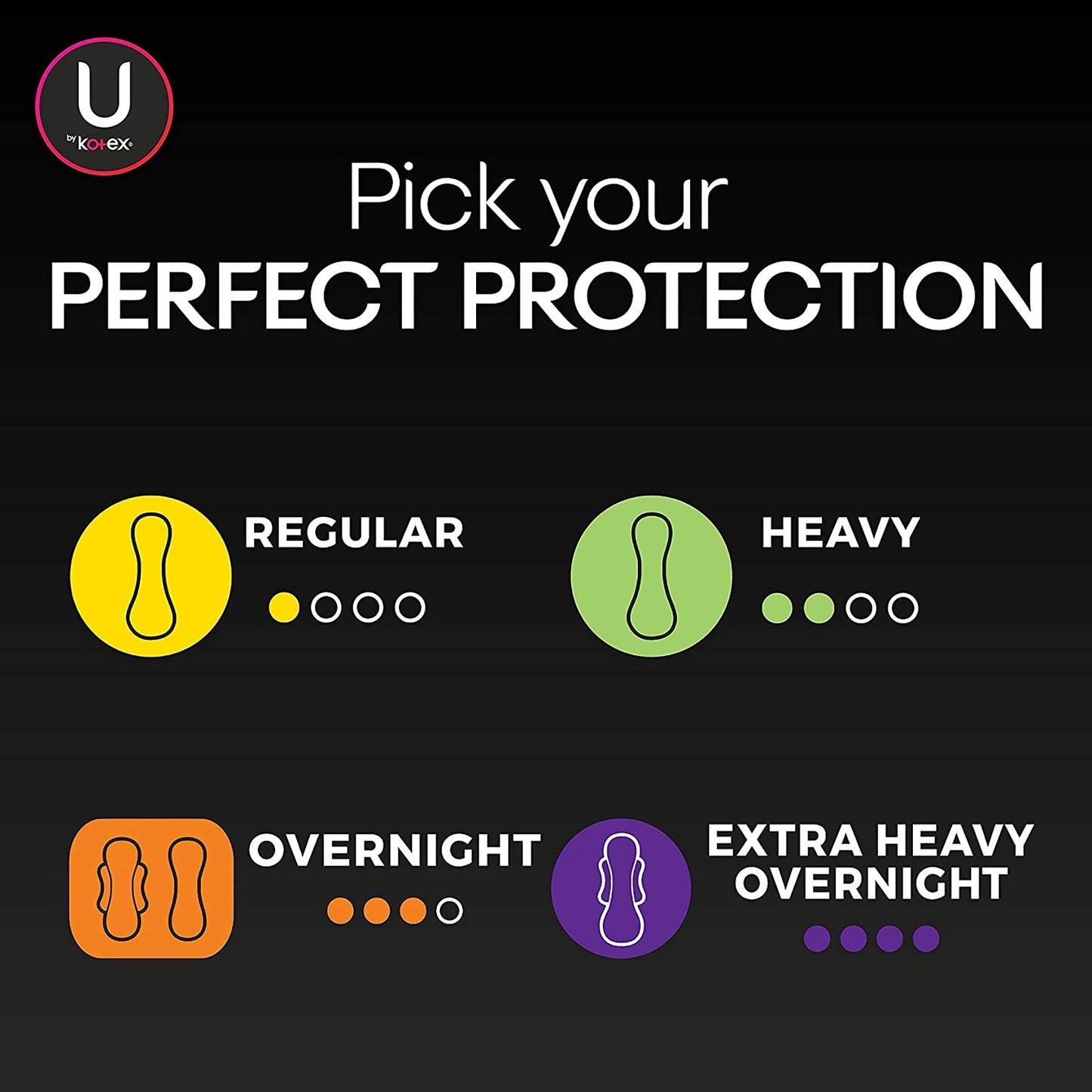 U by Kotex Security Maxi Pad, Regular, 24 ct