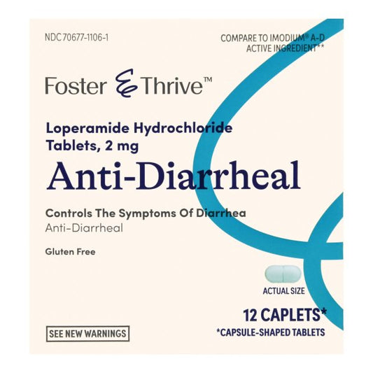 Foster & Thrive Anti-Diarrheal Relief Caplets, 12 ct.