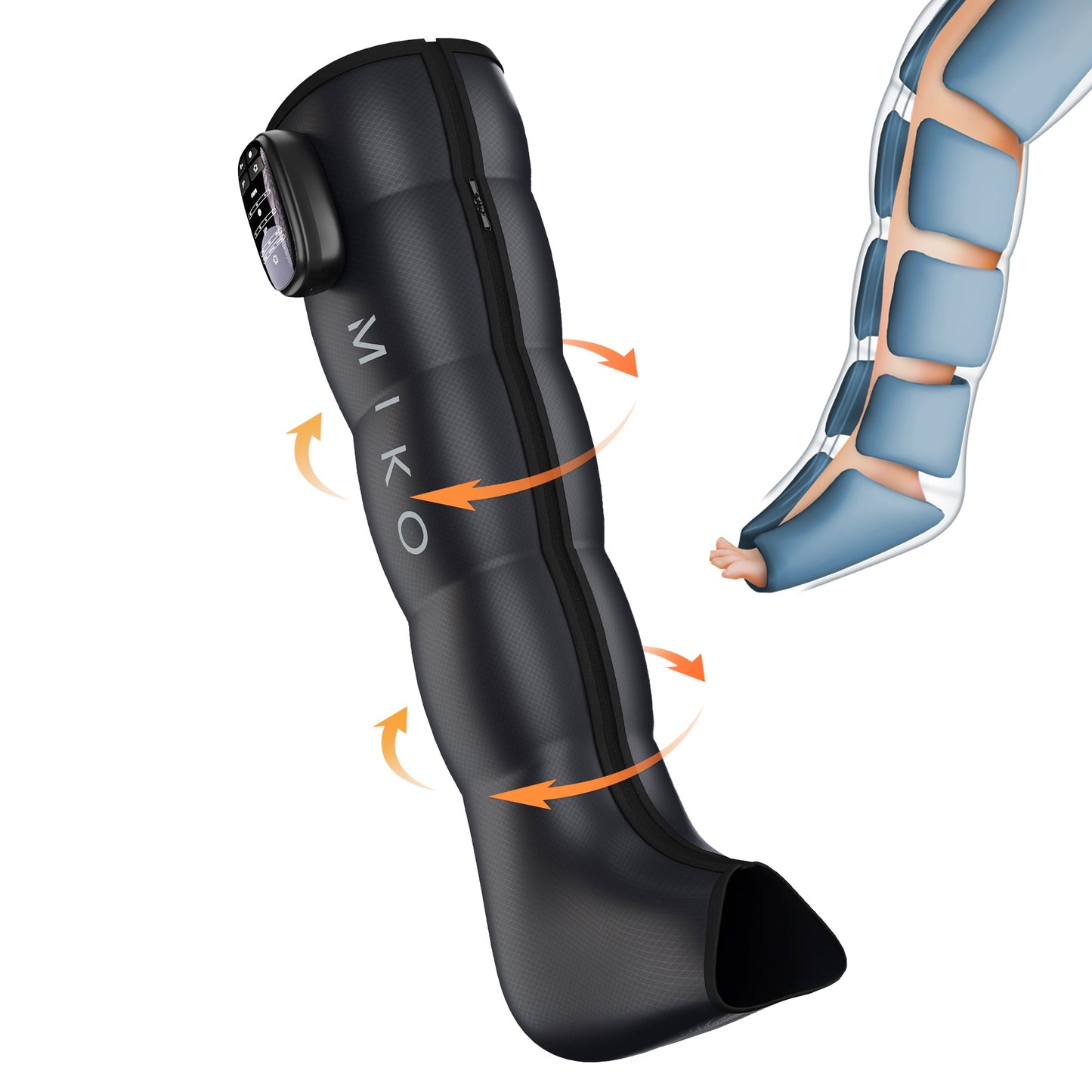 Miko Aero Compression Leg Massager, Single Leg