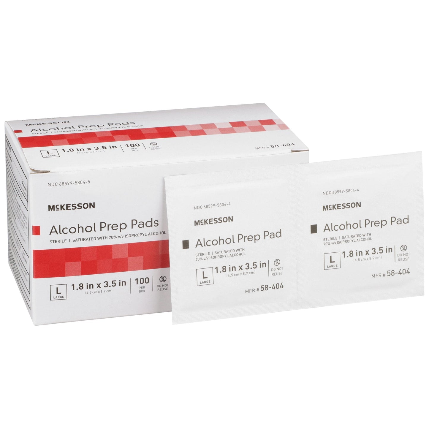 McKesson 70% Isopropyl Alcohol Prep Pad, 100 ct., 3 Pack