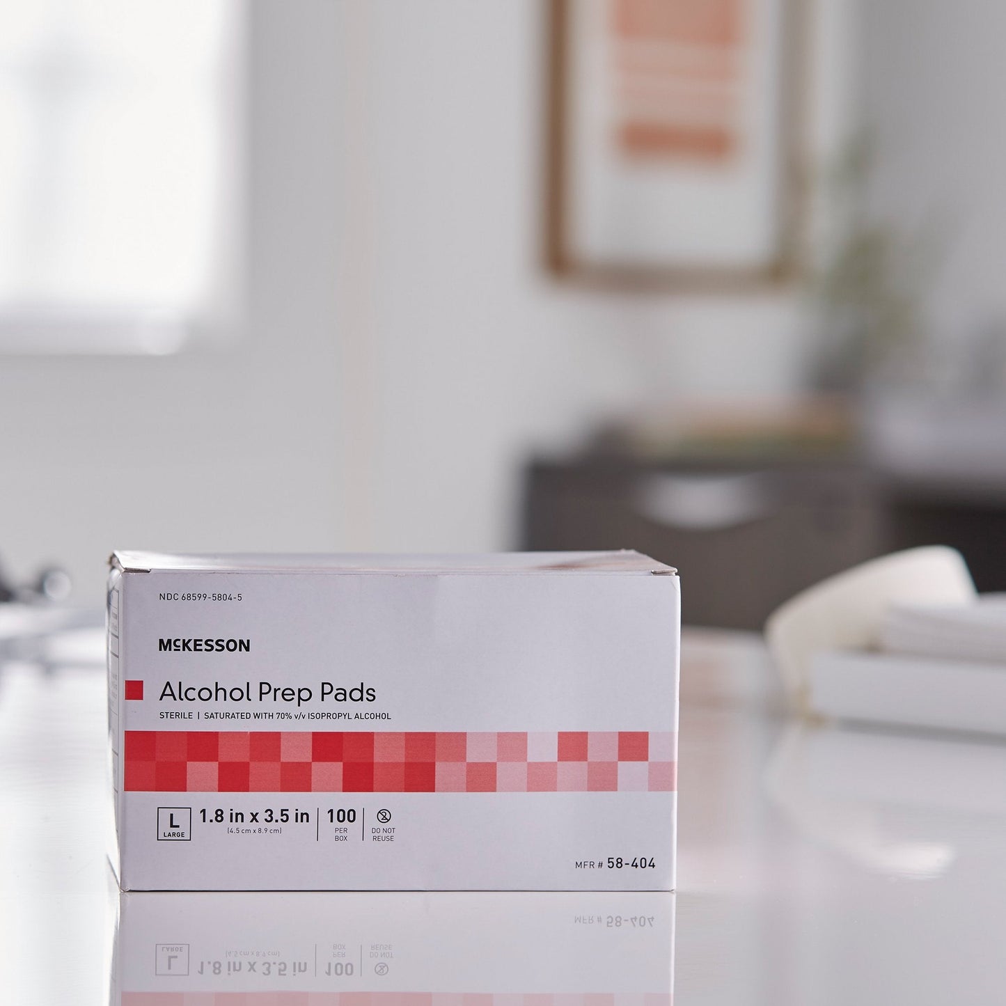 McKesson 70% Isopropyl Alcohol Sterile Prep Pad, Large, 100 ct.