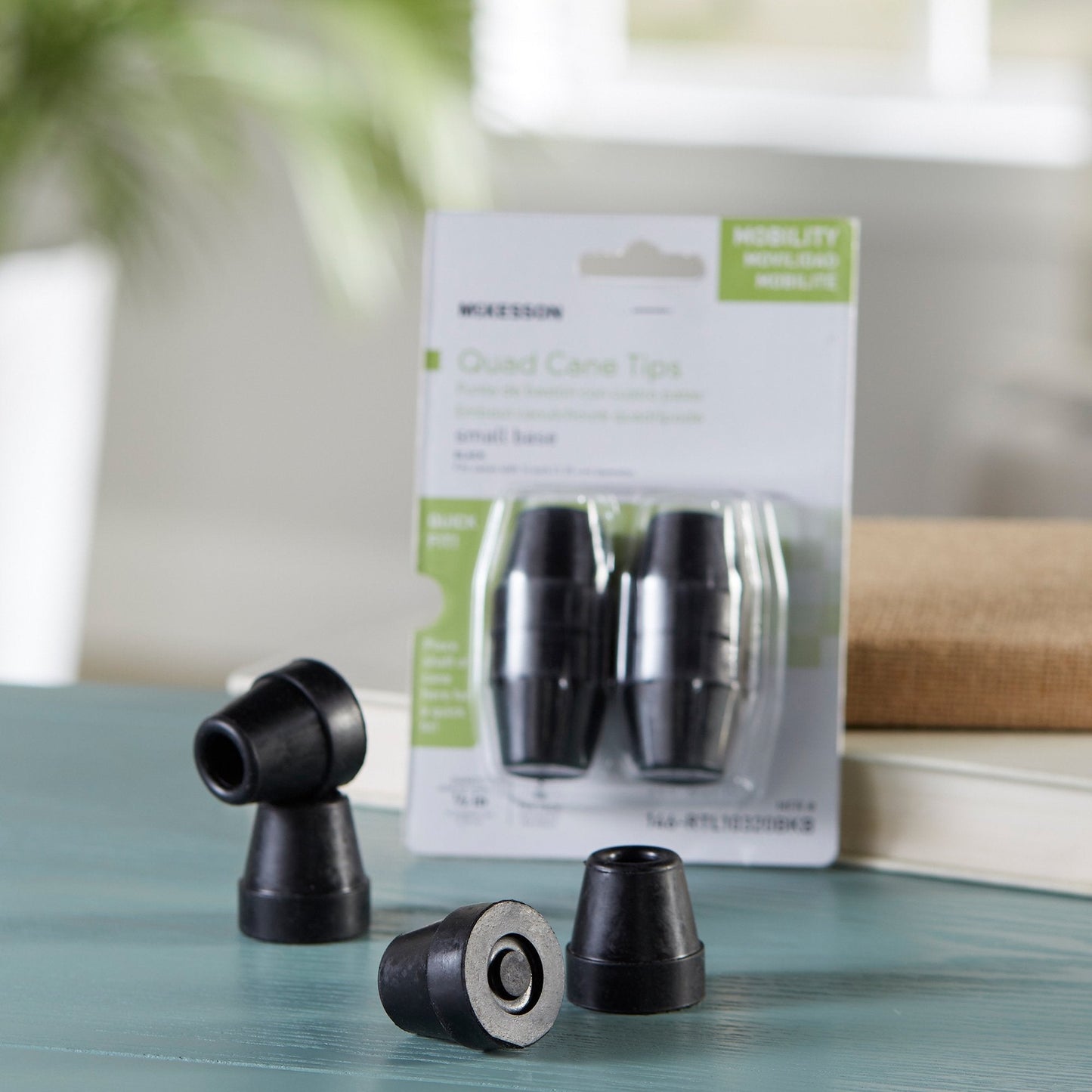 McKesson Quad Cane Tips, 4 ct