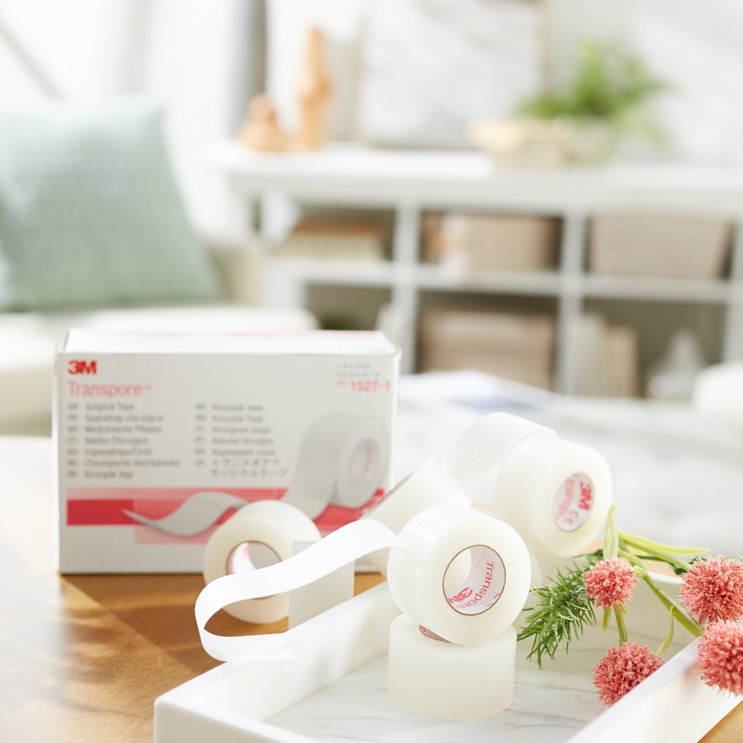 3M™ Transpore™ Plastic Medical Tape, 1 " x 10 Yard, Transparent