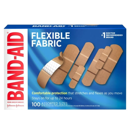 Band-Aid Flexible Fabric Assorted Bandages, 100 ct.