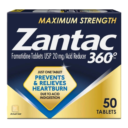 Zantac 360 Maximum Strength 20 mg Tablet, 50 ct