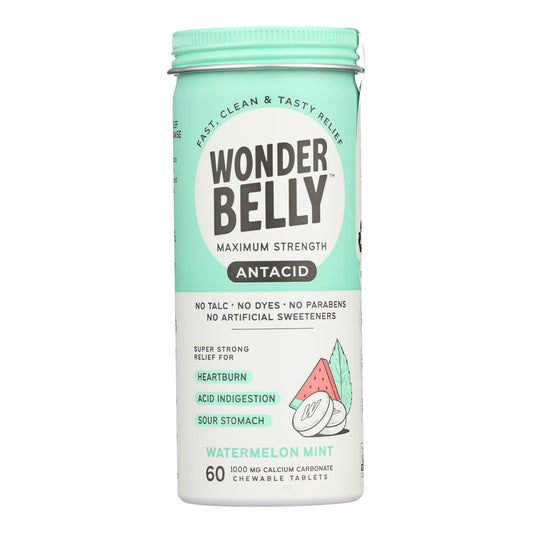 Wonder Belly Watermelon Mint Antacids, 60 ct., Case of 4,