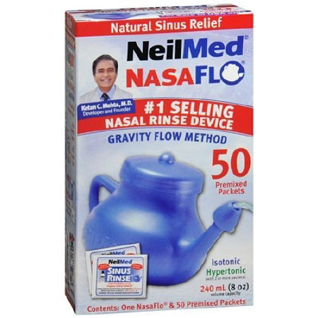 Neilmed® Nasaflo® Neti Pot Saline Nasal Rinse Kit
