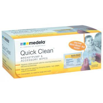 Medela Breast Pump Wipe Quick Clean, 40 ct.