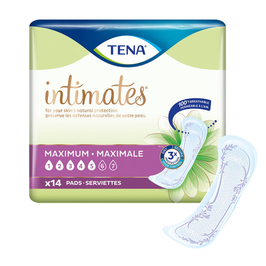 Tena® Intimates™ Maximum Bladder Control Pad, 6 x 14 Inch, 14 ct