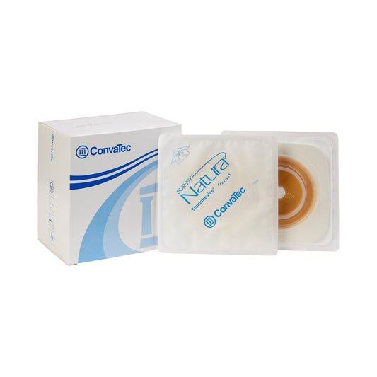 Sur-Fit Natura® Colostomy Barrier With Up to 1-1.25 Inch Stoma Opening, White, 10 ct