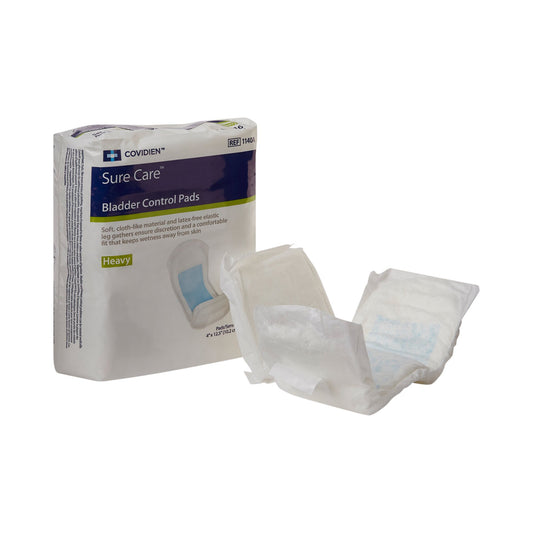 Sure Care Bladder Control Pads, Heavy Absorbency, Adult, Unisex, Disposable, 4 X 12-1/2 Inch, 16 ct