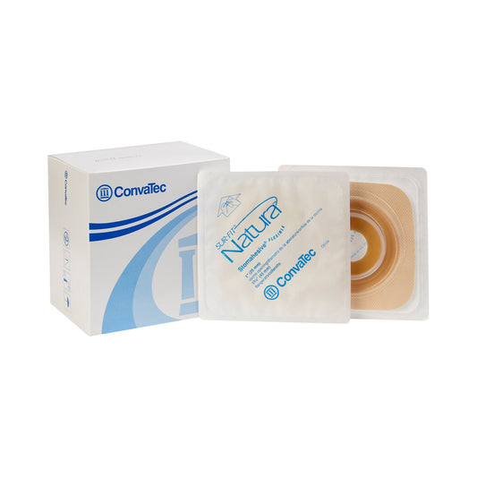 Sur-Fit Natura® Colostomy Barrier With 1 Inch Stoma Opening, Tan, 10 ct