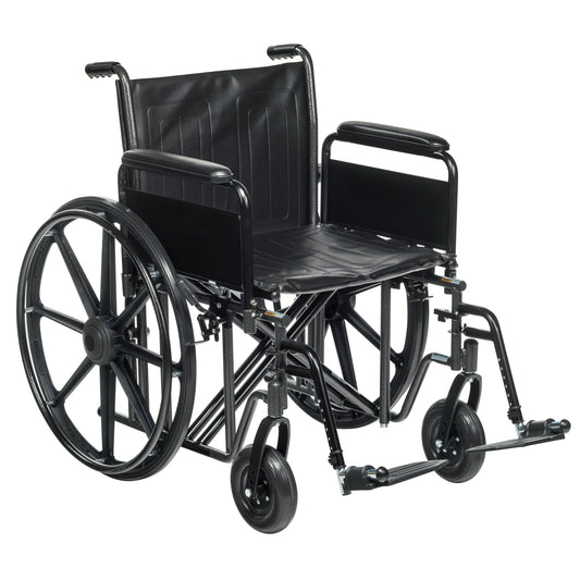 McKesson Bariatric Wheelchair, 22-Inch Seat Width, Swing-Away Footrest