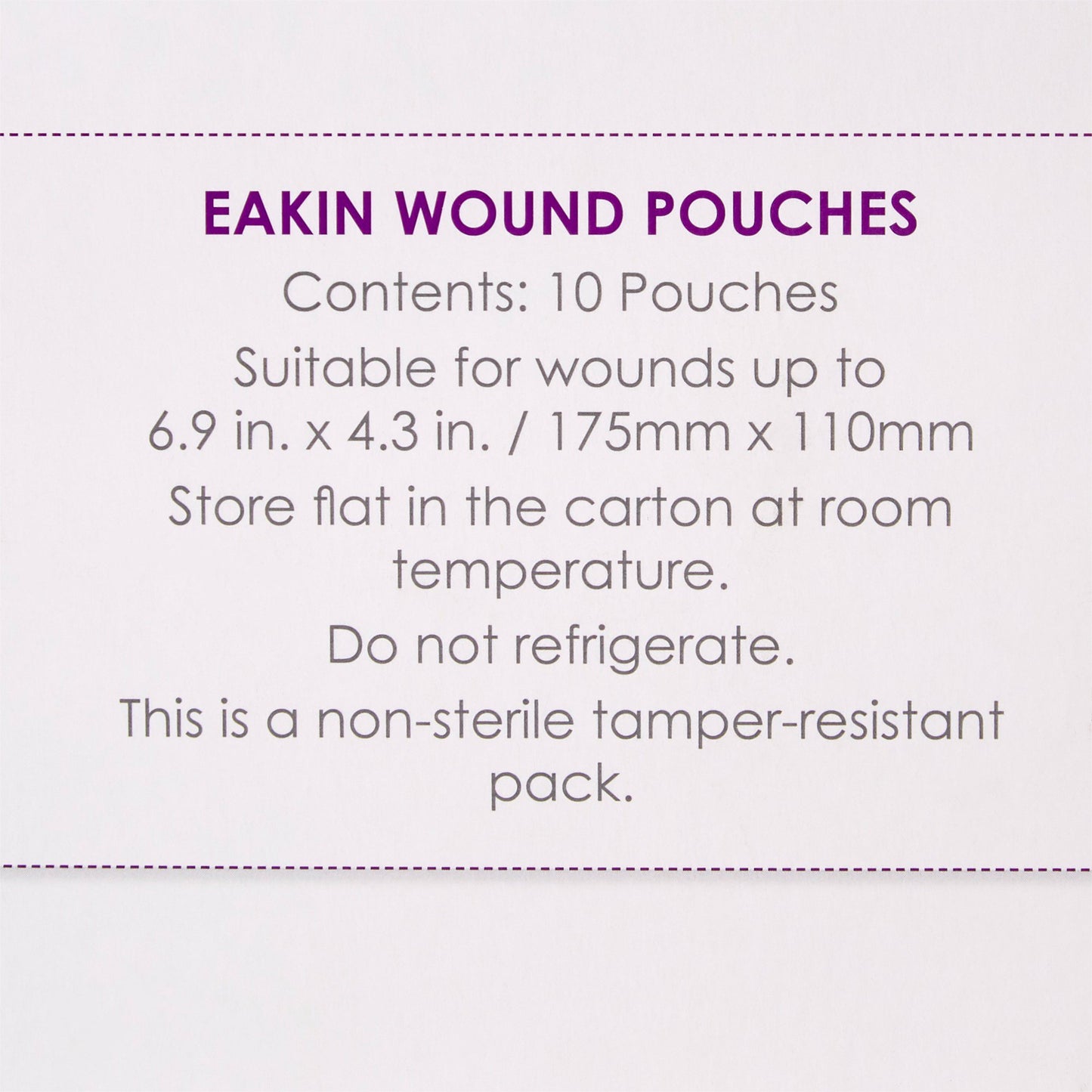 Eakin® Fistula and Wound Drainage Pouch, 4-3/10 x 6-9/10 Inch, 5 ct
