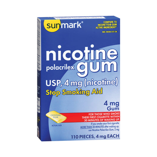 Sunmark® 4 mg Nicotine Polacrilex Stop Smoking Aid, Original, 110 ct