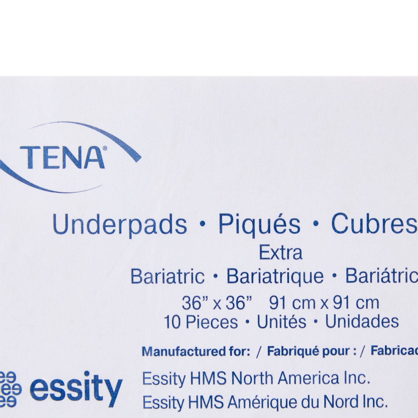 TENA Underpad Extra, 36" x 36", Disposable, Light Absorbency