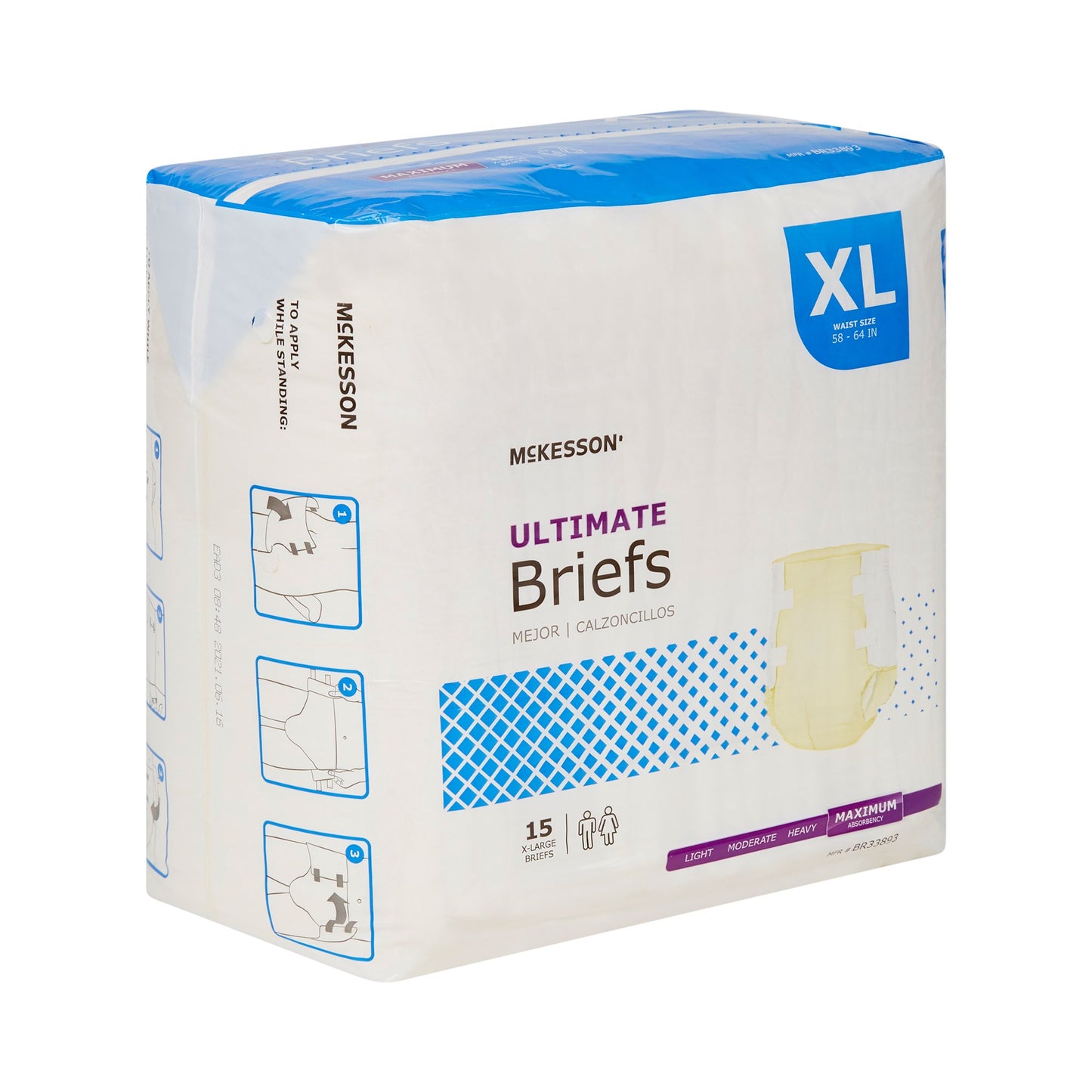 McKesson Ultimate Maximum Absorbency Incontinence Brief, Extra Large, 60 ct