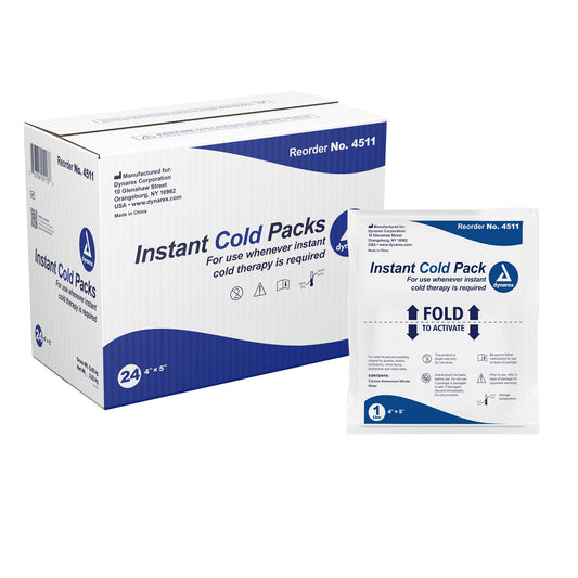 Dynarex® Instant Cold Pack, 4 x 5 Inch, 24 ct.