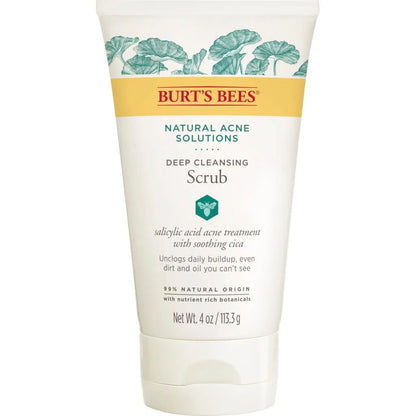 Burt's Bees Natural Acne Solutions Deep Cleansing Scrub, 4 oz.
