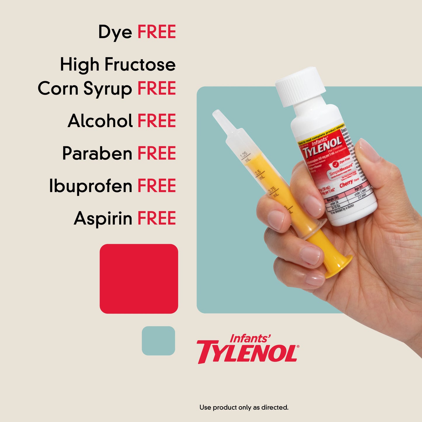 Infants' TYLENOL® Dye Free Pain Reliever and Fever Reducer, 2 oz.