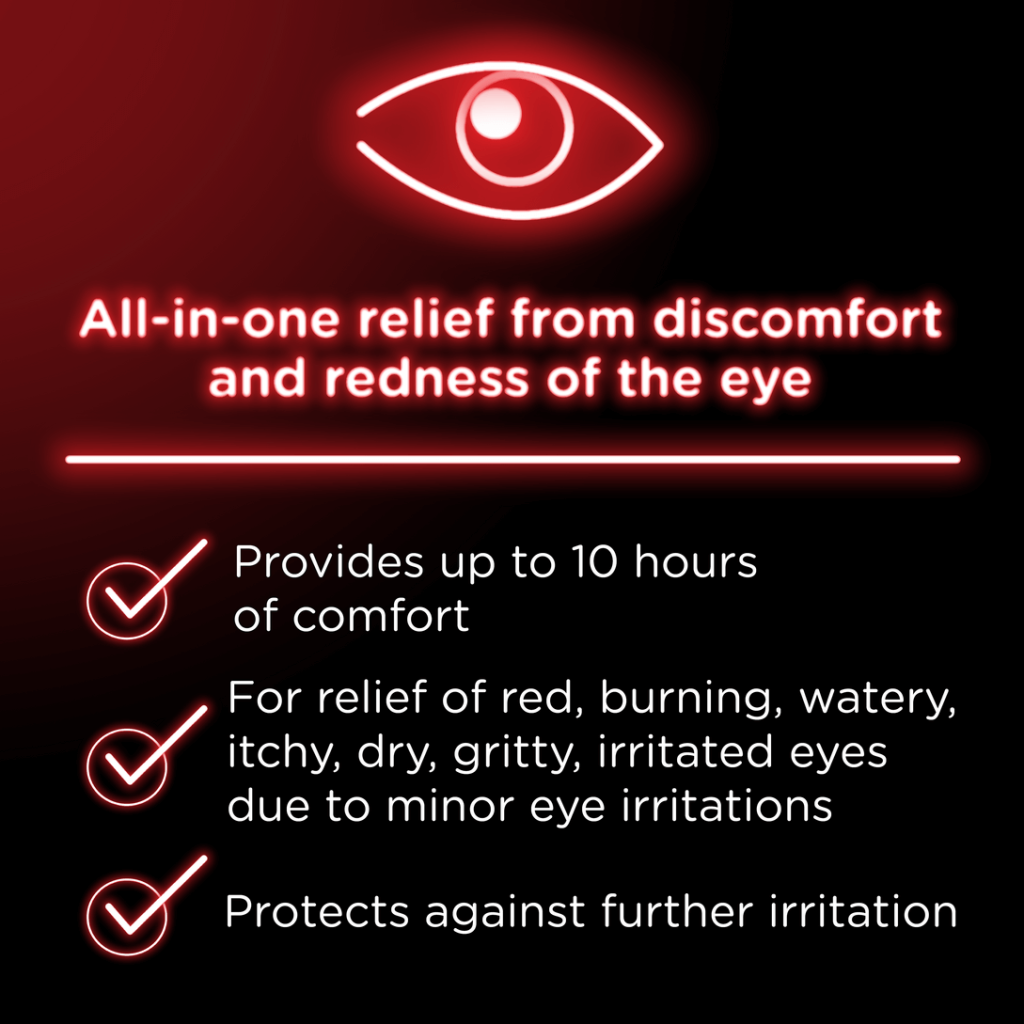 Visine Red Eye Multiple-Symptom Relief Eye Drops, 0.5 oz.