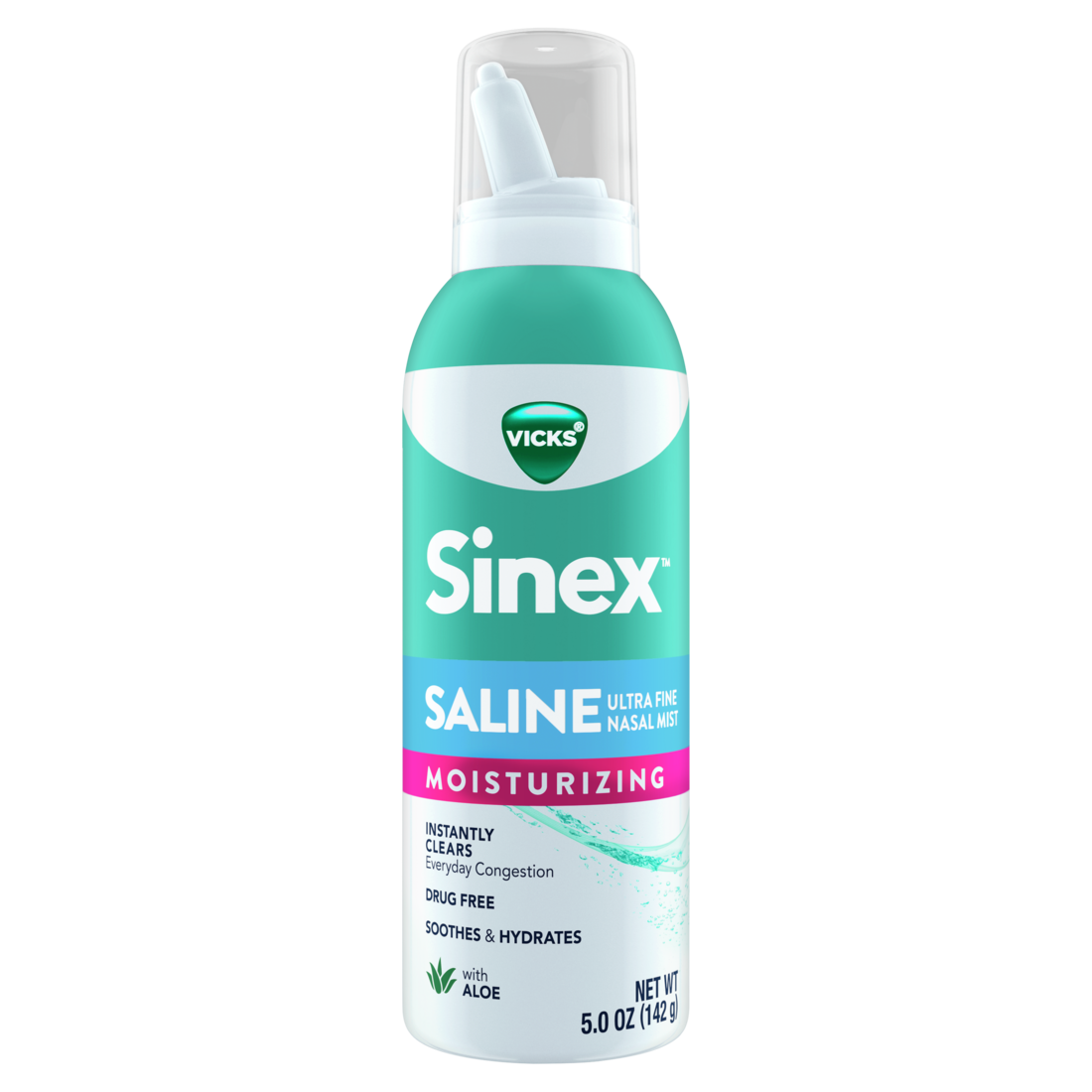 Vicks Sinex Moisturizing Saline Nasal Mist with Aloe, 5 oz.