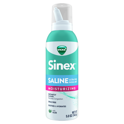 Vicks Sinex Moisturizing Saline Nasal Mist with Aloe, 5 oz.