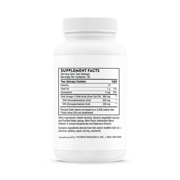 Thorne Prenatal DHA Gelcaps, 60 ct.