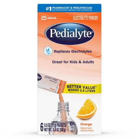 Pedialyte Orange Electrolyte Powder, 6 ct.