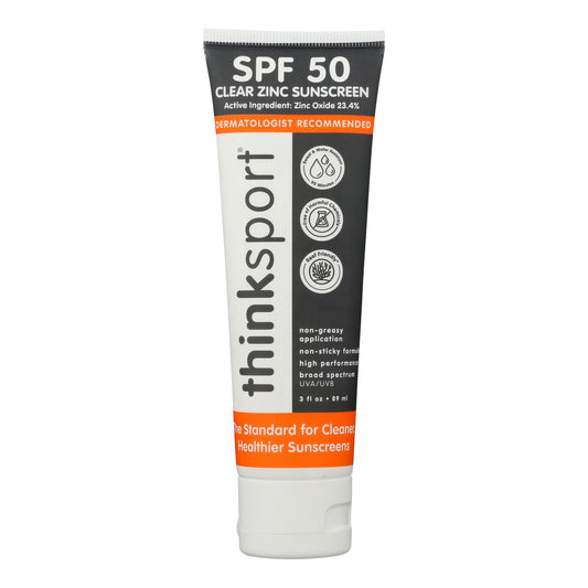 Thinksport Clear Xinc SPF 50 Sunscreen Lotion, 3 fl. oz.