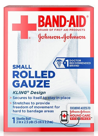 Band-Aid Sterile Conforming Gauze Bandage Roll, Small