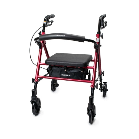 McKesson Four-Wheel Adjustable Height Foldable Rollator