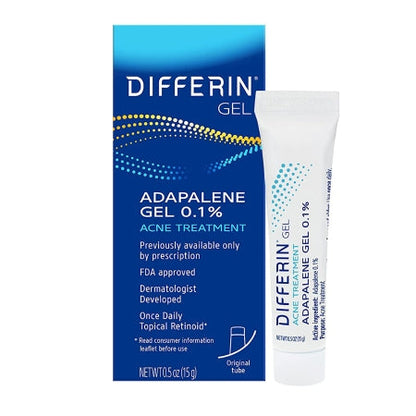 Differin Gel Adapalene 0.1% Acne Treatment, 0.5 oz