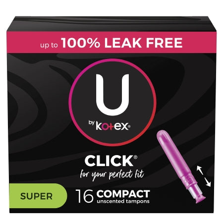 U By Kotex Click Compact Tampon Super Absorbency, 16 ct.