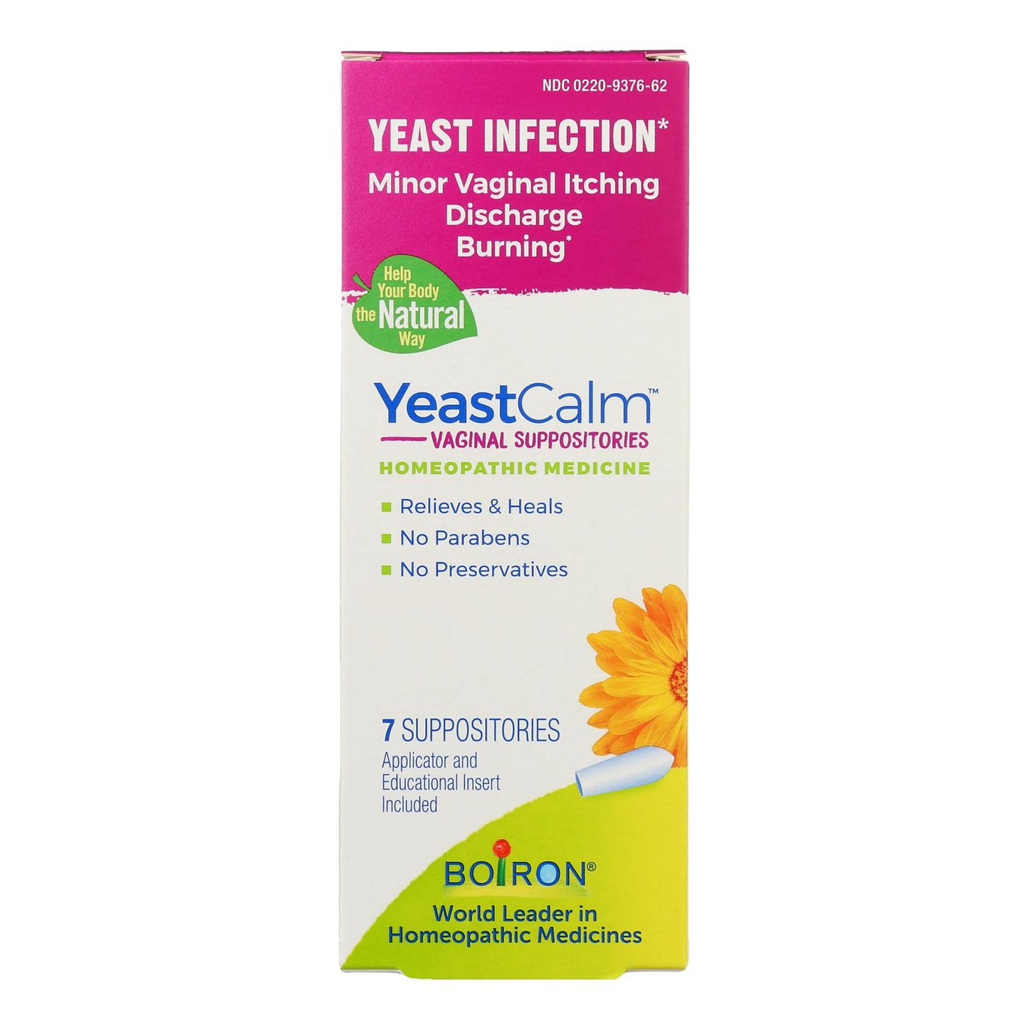 Boiron Yeastcalm Suppositories, 7 Ct