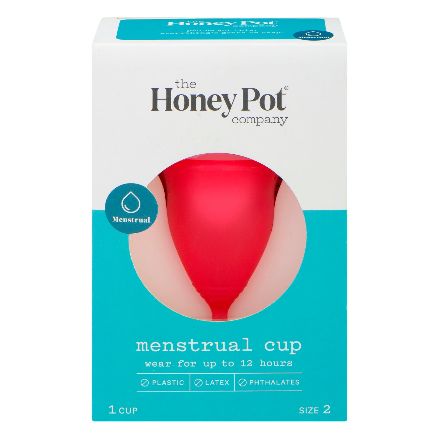 The Honey Pot Silicone Menstrual Cup, Size 2