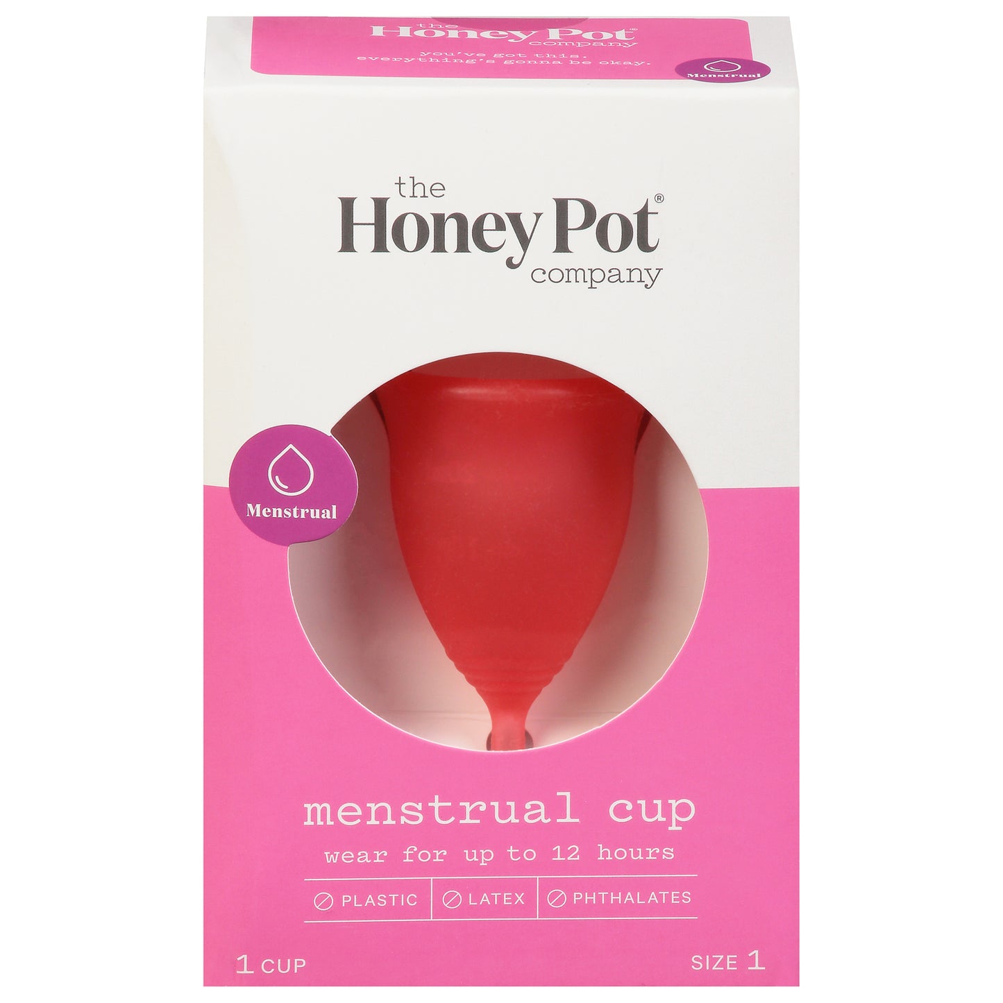 The Honey Pot Silicone Menstrual Cup, Size 1