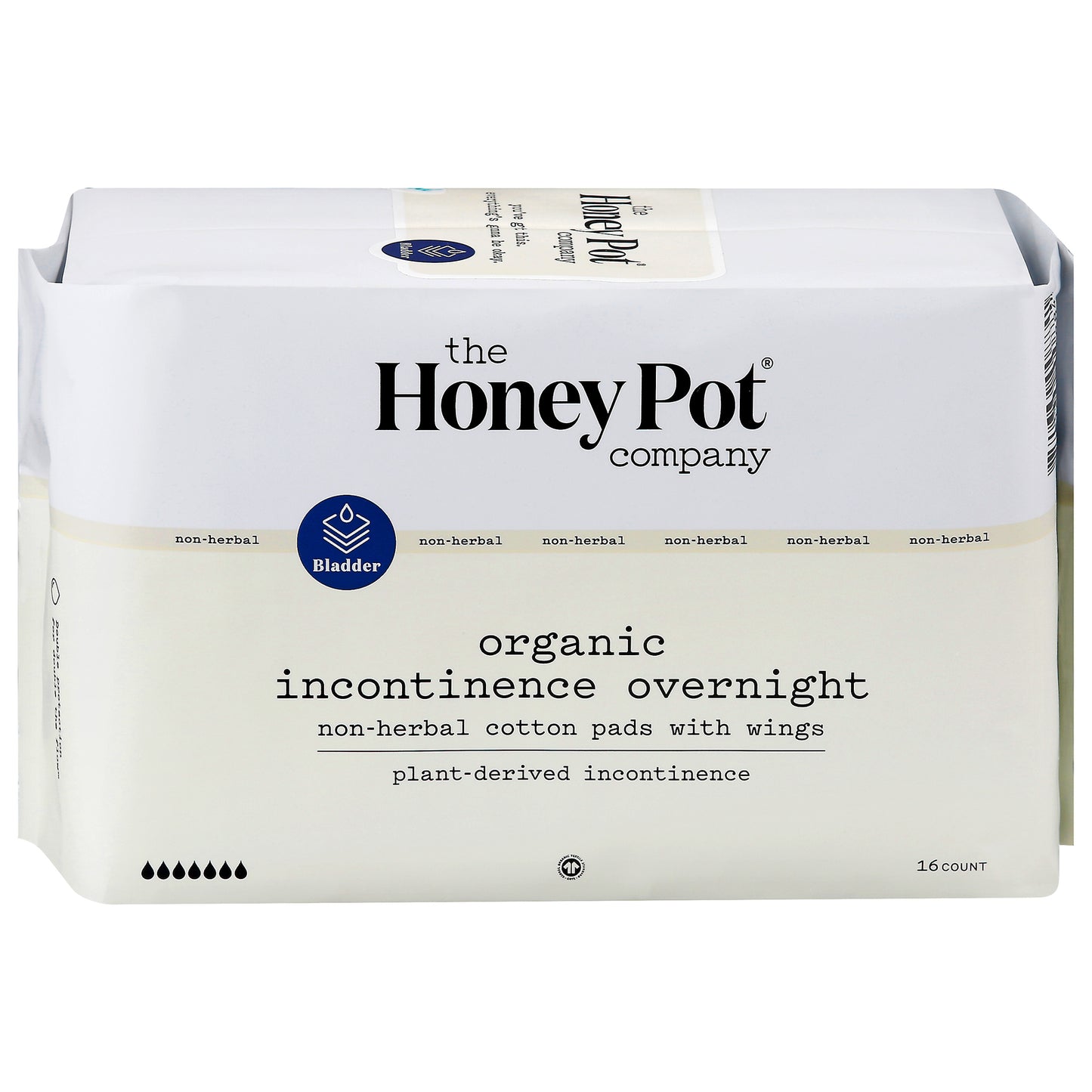 The Honey Pot Pad Incontinence Overnight Nonherbal, 16 Ct