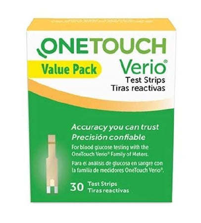 OneTouch Verio Blood Glucose Test Strips, 30 Strips