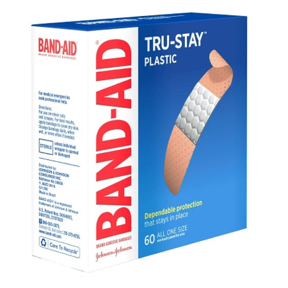 BANDAGE, ADH BAND-AID TRU-STAYPLAS 0.75"X3" (60/BX) (BX)