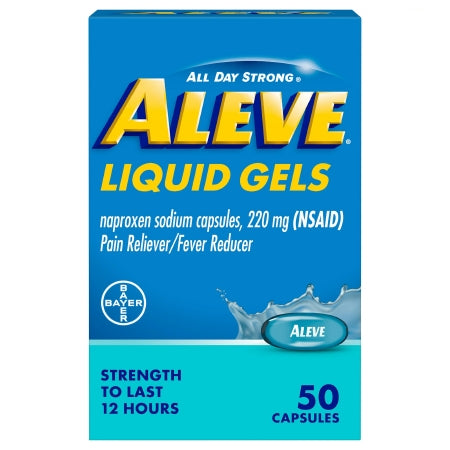 Aleve Liquid Gel Capsules for Pain Relief and Fever Reducer